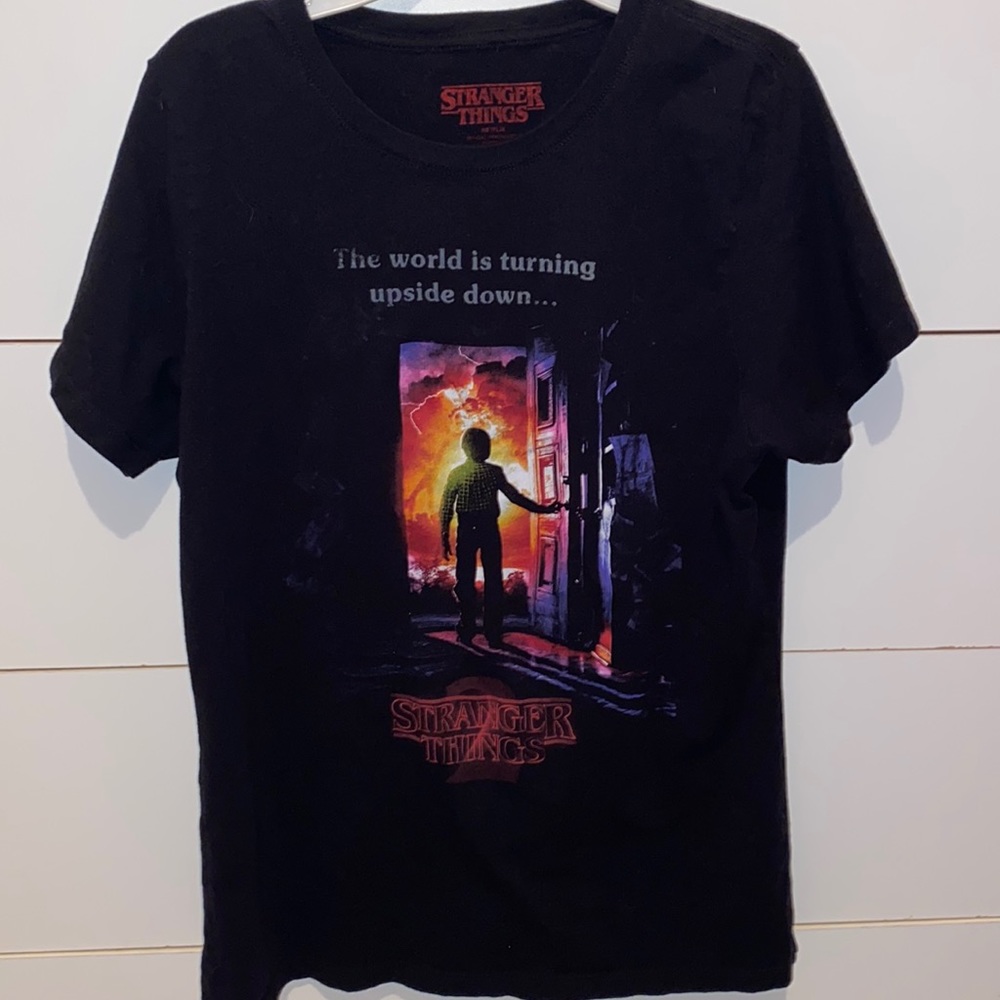 Black Stranger Things T shirt